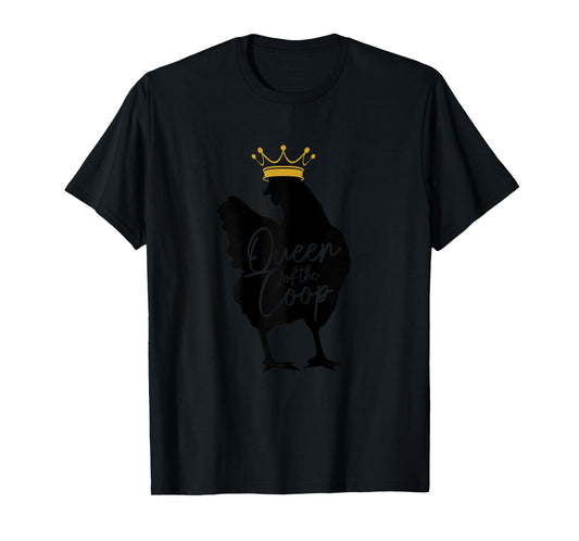 Chicken Queen Of The Coop Funny Cute Chicken Mom Farmer T-Shirt