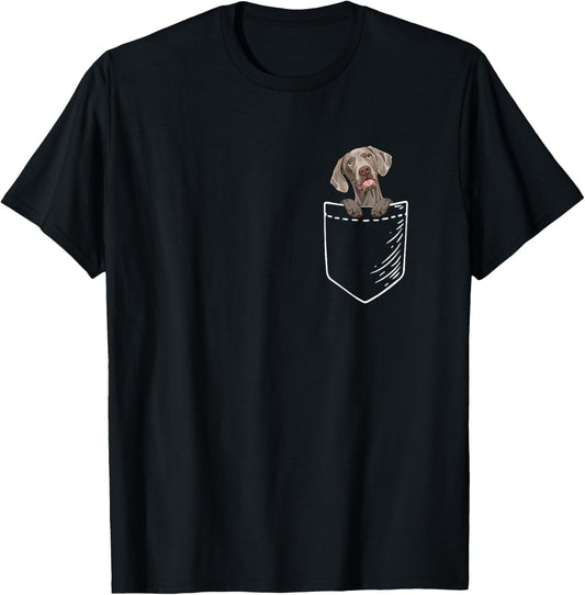 Cute Pocket Weimaraner Lover T-Shirt