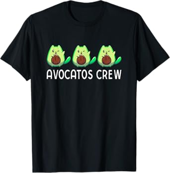Avocado Cat Avocato Crew Avogato Cat Vegan Men Women Girls Kids T-Shirt