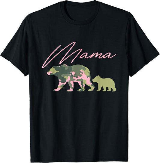 Camo Mama Bear Shirt, Mama Bear and Cub, Mom of 1, New Mama T-Shirt