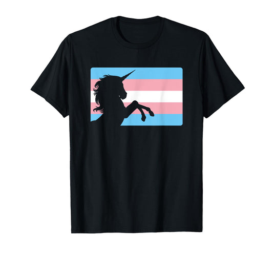 Transgender Unicorn Gift Trans Pride Flag Men Women Kids T-Shirt