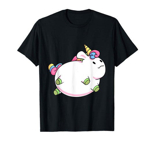 Chubby Unicorn Cute Fluffy Fat Magical Animal Girls Gift T-Shirt