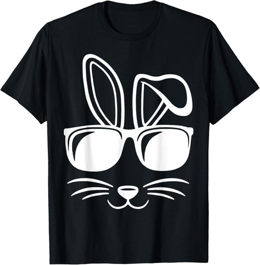 Bunny Face With Sunglasses Men Boys Kids Easter Day T-Shirt