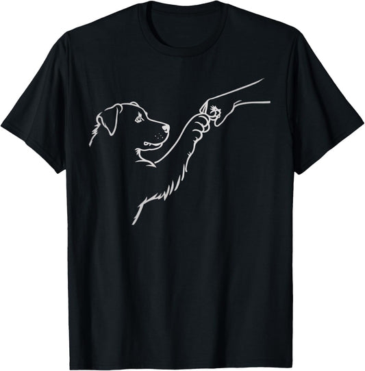 Punch Hand Dog And People Friendship Bump Dog's Paw T-Shirt