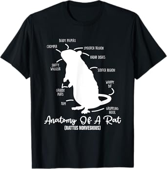 Anatomy of Rat T-shirt for any rat lovers and pet rat owners T-Shirt