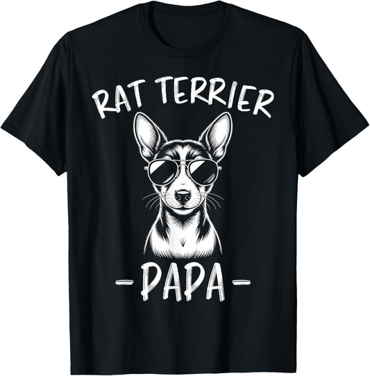 Rat Terrier Papa Funny Rat Terrier T-Shirt