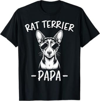 Rat Terrier Papa Funny Rat Terrier T-Shirt