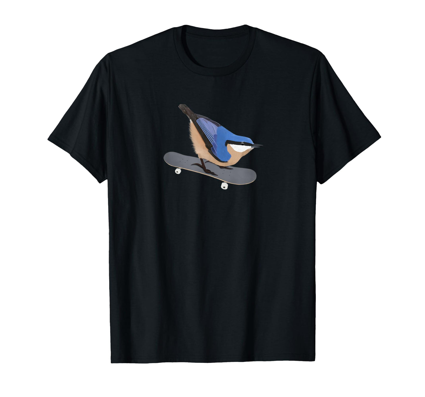 Nuthatch Bird Skateboard Birdwatcher Animal Biologist T-Shirt