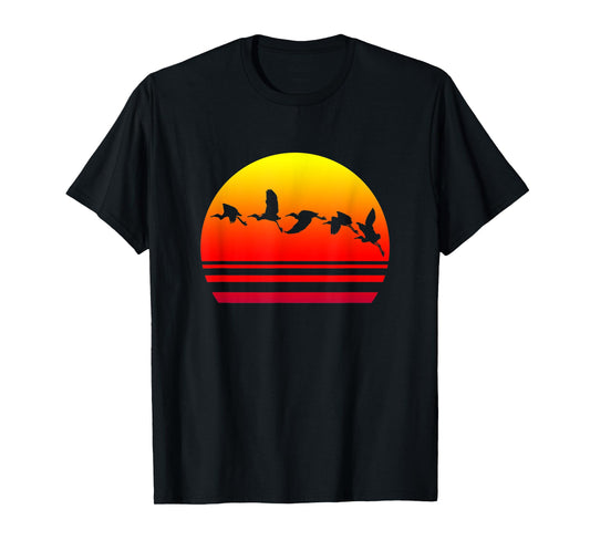 Cranes in the Sunset, Wetlands T-Shirt