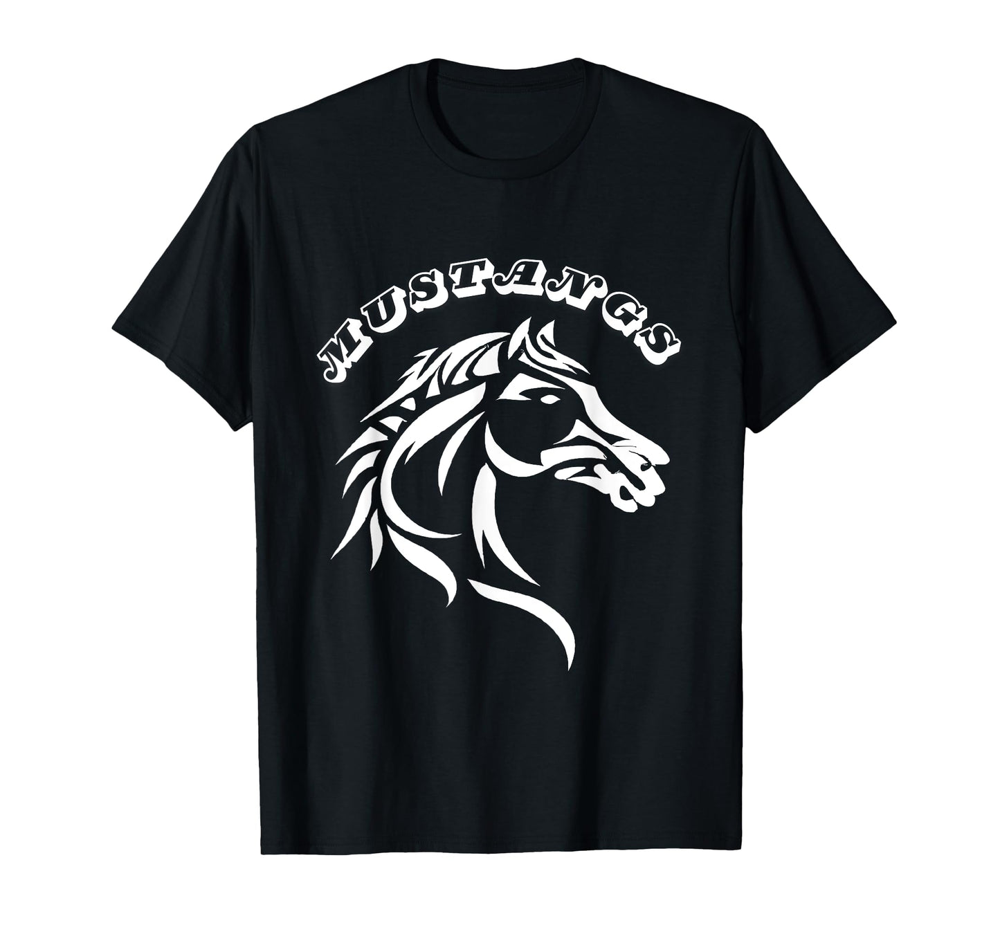 Mustangs Teacher Student School Sports Fan Team Spirit Men Women Girls Kids T-Shirt