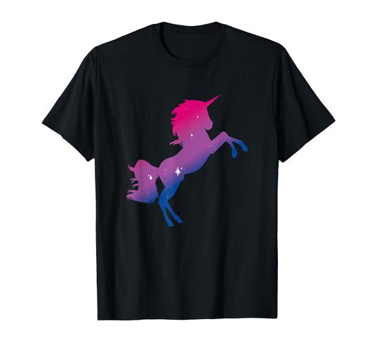 Pride Month Queer Bi Bisexuality Flag Unicorn LGBT Bisexual T-Shirt