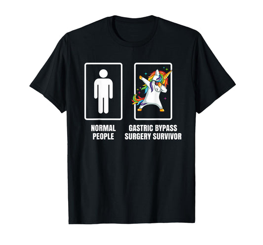 Dabbing Unicorn Gastric Bypass Surgery Survivor Recovery T-Shirt