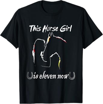 11TH Birthday Horse Girl T-Shirt