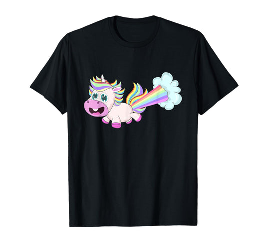 Unicorn Farting a Rainbow T-Shirt
