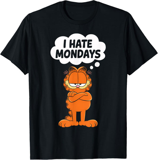 Monday Mood Funny Cat I Hate Mondays Sarcastic T-Shirt