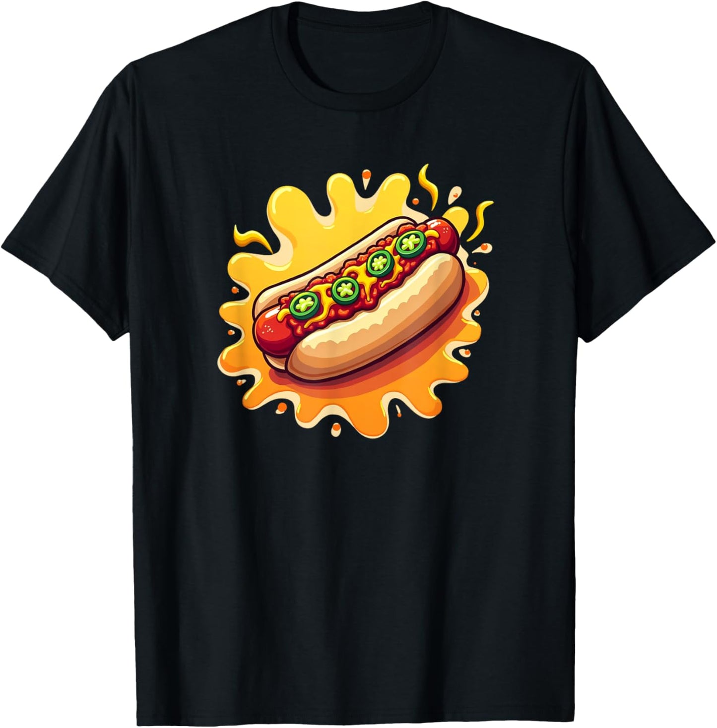 Chili Dog With Jalepenos Design T-shirt