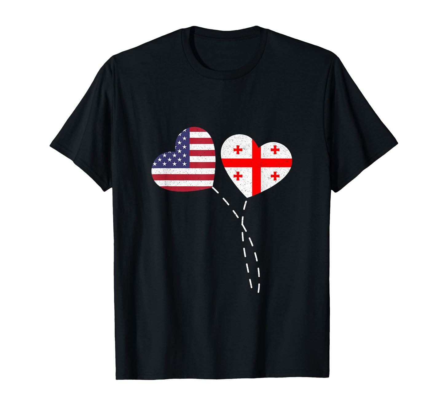 Loving Georgia USA Flag Heart Georgian Americans Love T-Shirt