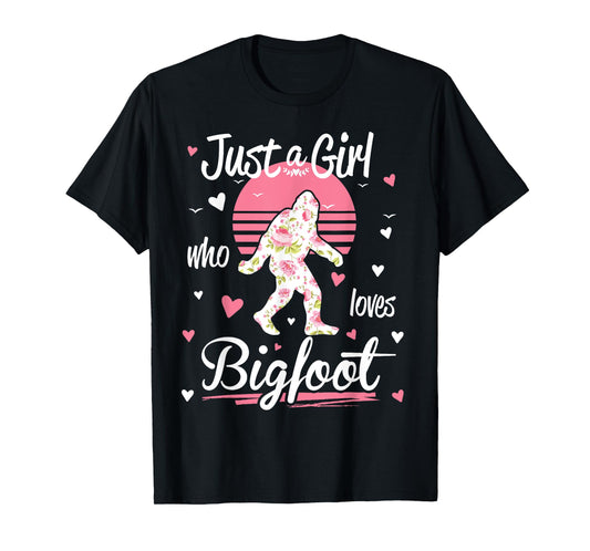 Just A Girl Who Loves Bigfoot Vintage Shirt T-Shirt