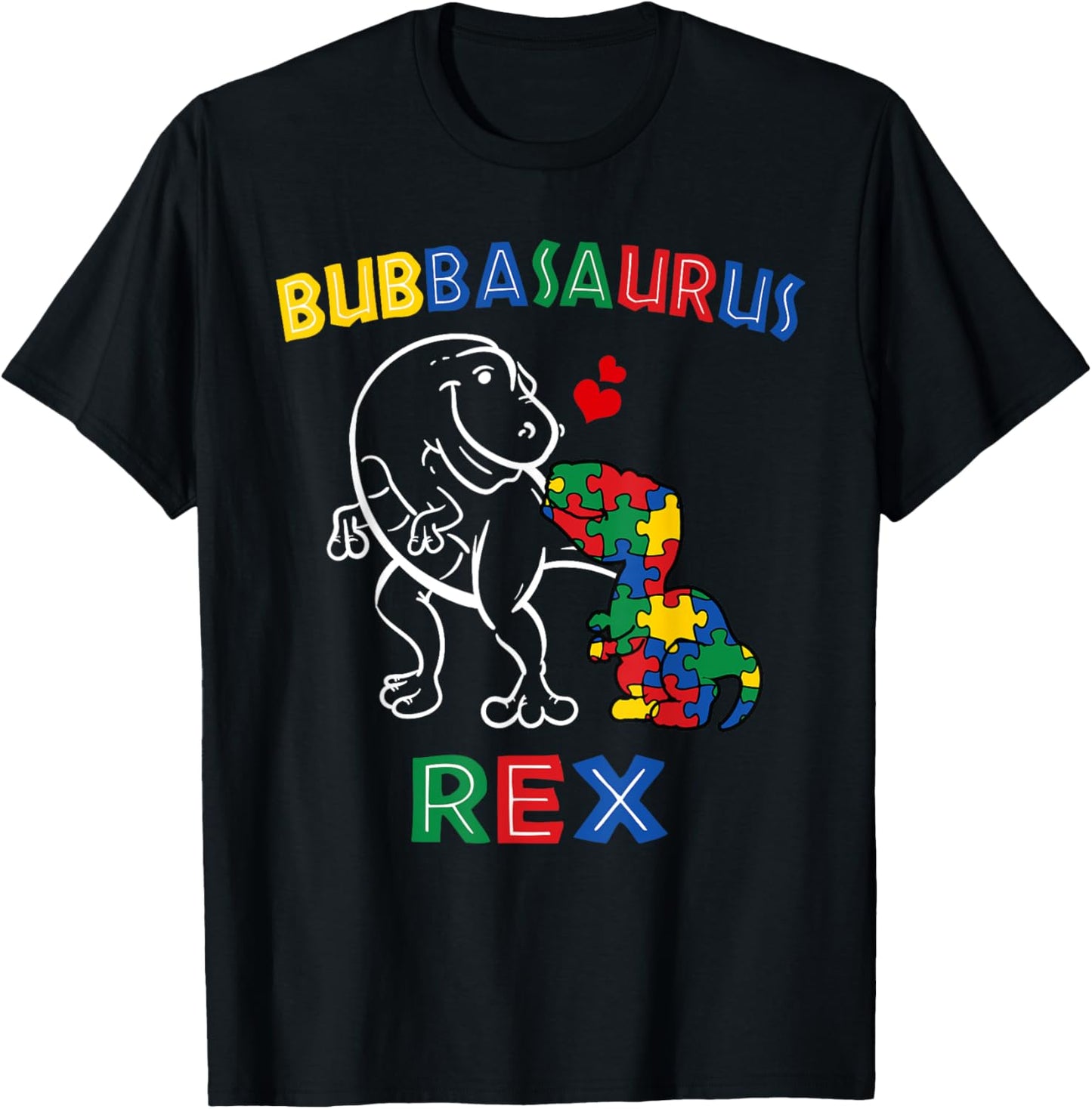 Bubbasaurus Autism Awareness Brother Dinosaur Sibling Dino T-Shirt