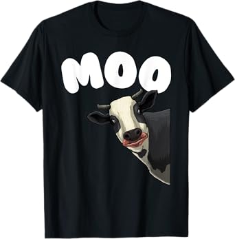 Funny Cow Design For Men Women Cow Farmer Dairy Farm Animal T-Shirt