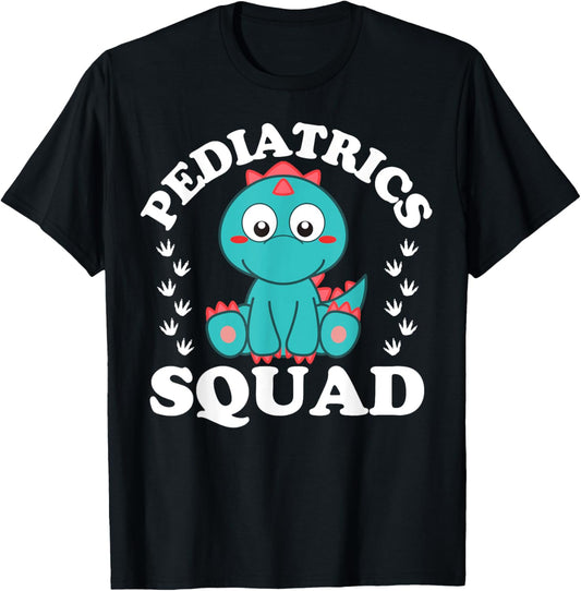 Happy Nurse Week 2023 Pediatrics Squad Baby Dinosaur Funny T-Shirt