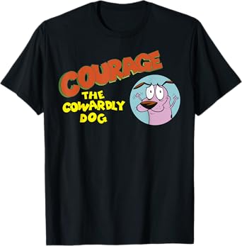 Courage the Cowardly Dog Retro Vintage Portrait & Logo Men Women Girls Kids T-Shirt