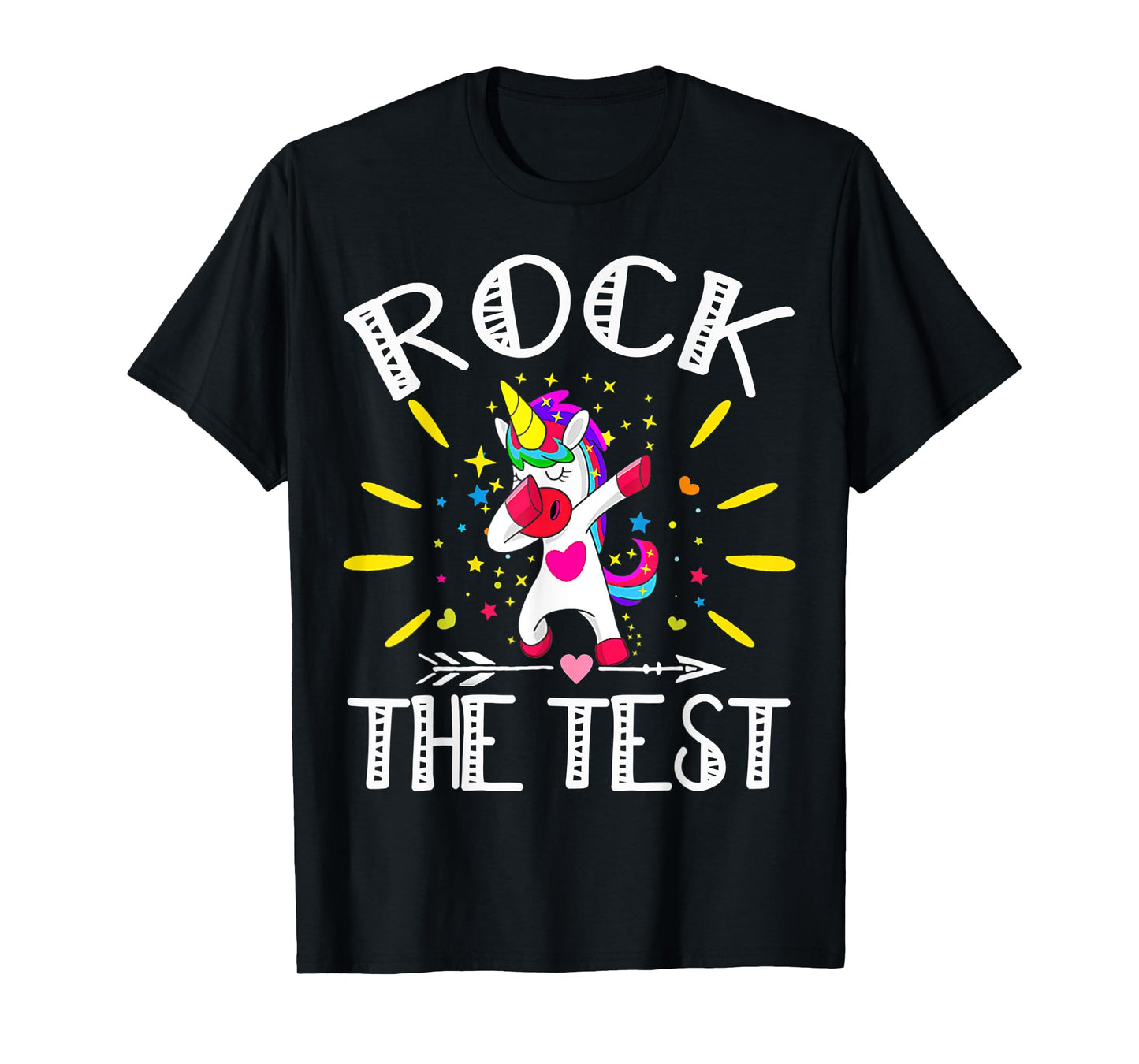 Test Day Rock The Test Teacher Testing Day Unicorn Teacher T-Shirt