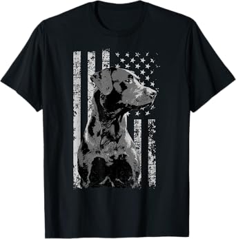 Patriotic USA Flag Black Labrador gift for Lab Owners Short Sleeve T-Shirt