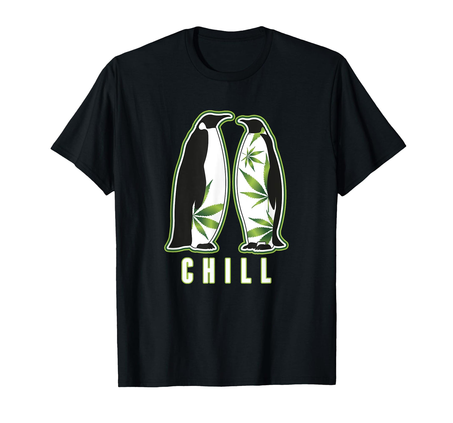 Funny Penguin Marijuana Chill Weed 420 Marijuana Bud Pun T-Shirt