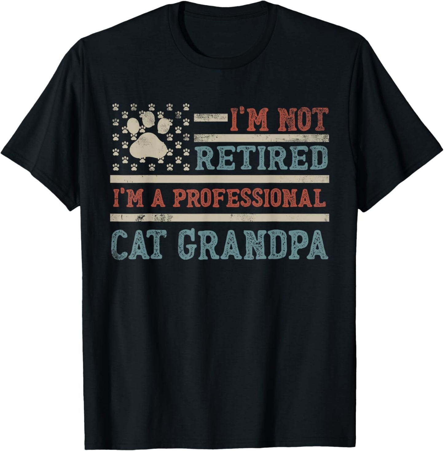 I'm Not Retired I'm A Professional Cat Grandpa Father's Day T-Shirt