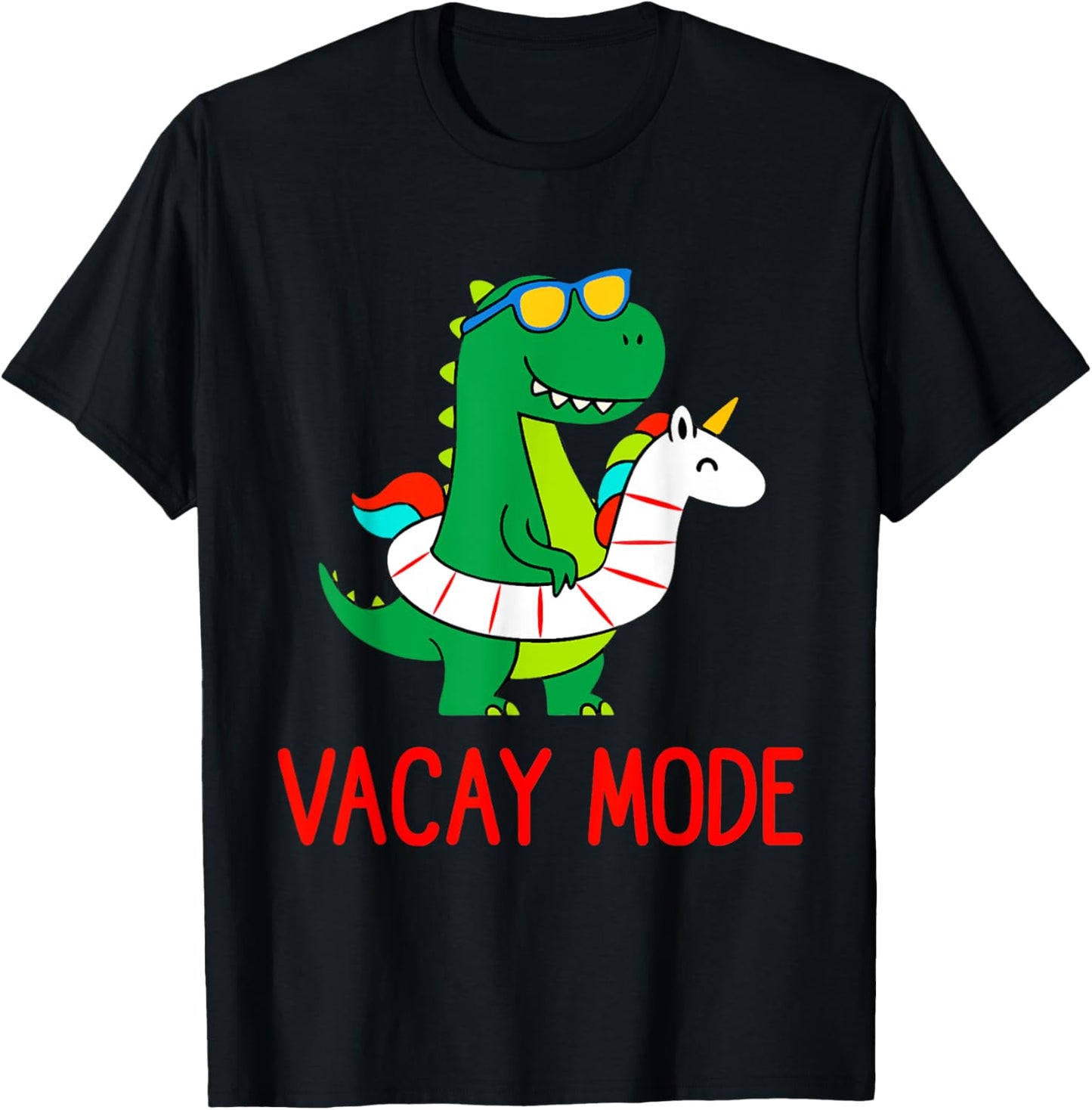 Vacay Mode Cute Dinosaur Family Vacation Funny Summer Humor T-Shirt