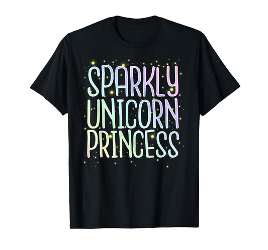 Sparkly Unicorn Princess T-shirt for Women and Girls T-Shirt