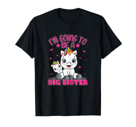 I'm Going To Be A Big Sister Girls' Siblings Unicorn T-Shirt