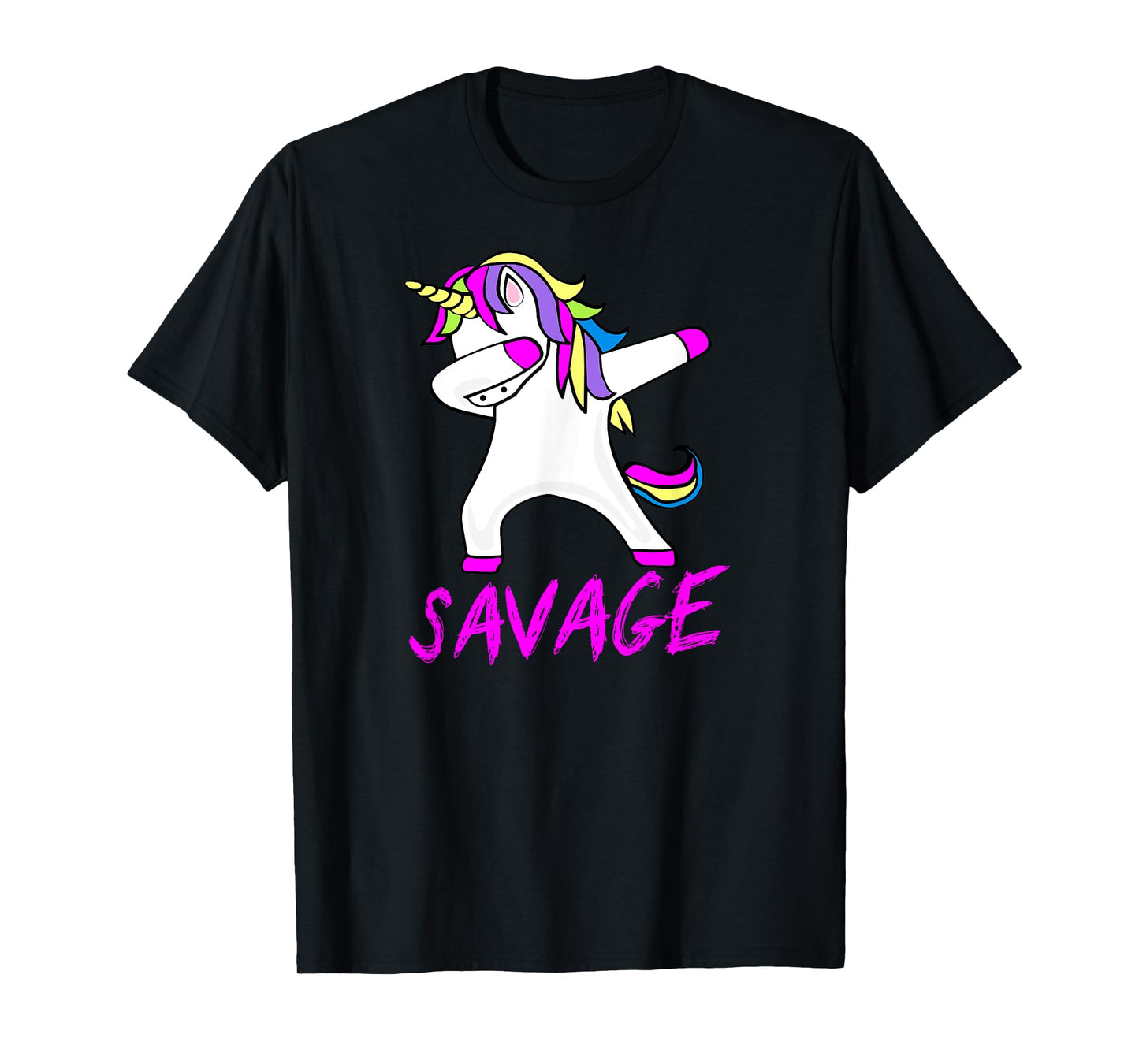 Savage Unicorn Shirt for Youth Adult Women Girls T-Shirt