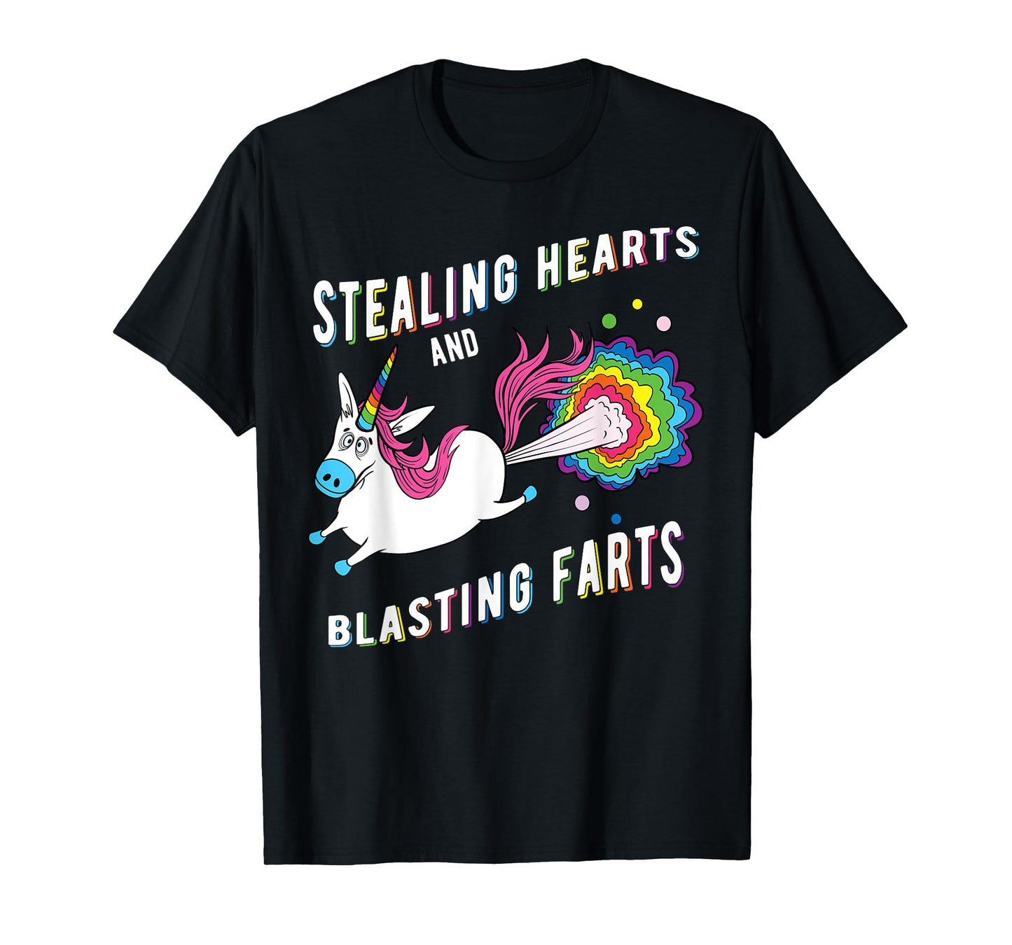 Stealing Hearts And Blasting Farts Unicorn Valentines Gift T-Shirt