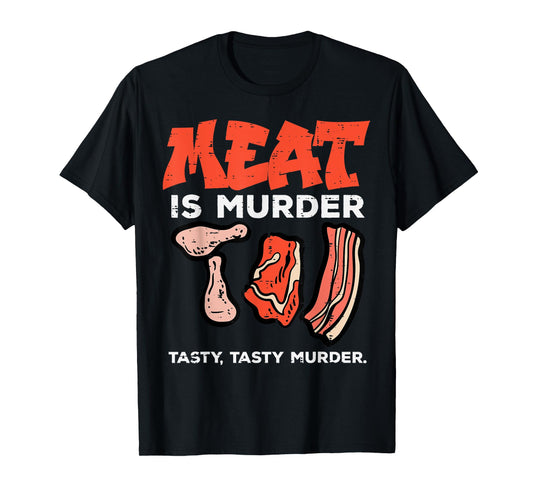 Meat Is Tasty Bbq Funny Barbecue Grilling Men Women T-Shirt