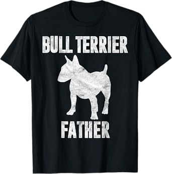 Vintage Bull Terrier Dad Gift Bully Father Dog Papa Lover T-Shirt