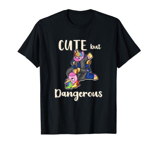 Cute But Dangerous Unicorn Shirt Funny Jiu Jitsu MMA T-Shirt