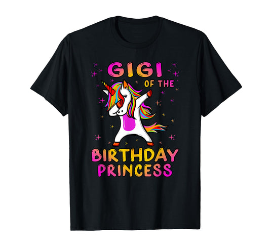 Gigi Of The Birthday Princess Girl - Grandma Dabbing Unicorn T-Shirt