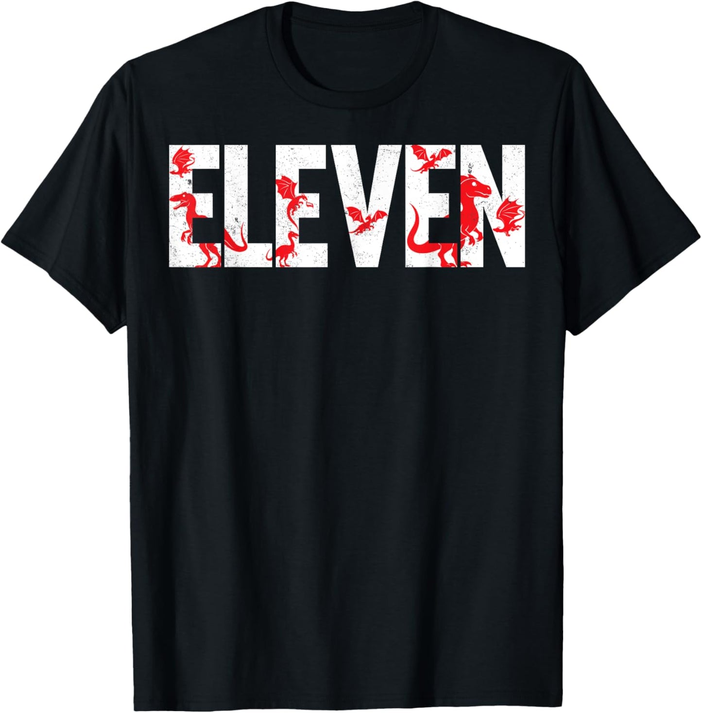 Eleven Years Old Dinosaur T-Rex Dino 11th Birthday Party T-Shirt