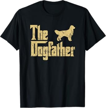 The Dogfather Golden Retriever Funny Dog Owner T-Shirt for Men Women Kids