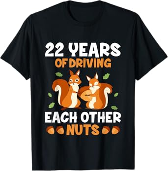 22nd 22-Year Wedding Anniversary Funny Couple T-Shirt