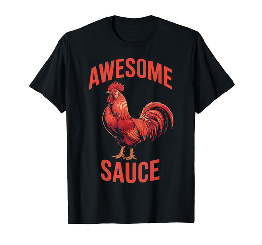 Awesome Sauce Rooster Shirt Funny Chicken Humor Vintage T-Shirt
