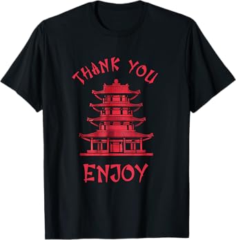 Chinese Takeout Box Costume Thank You Enjoy Asian Vintage T-Shirt