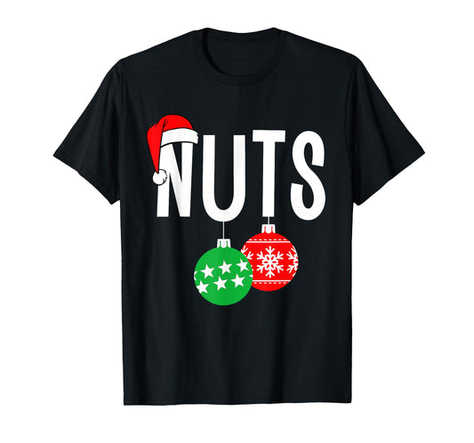 Chest Nuts Matching Chestnuts Funny Christmas Couples Nuts T-Shirt