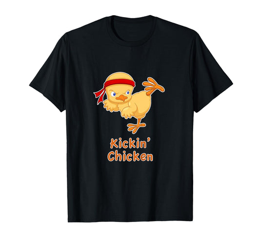 Funny Kids Karate Gift Youth Karate Kickin' Chicken T-Shirt