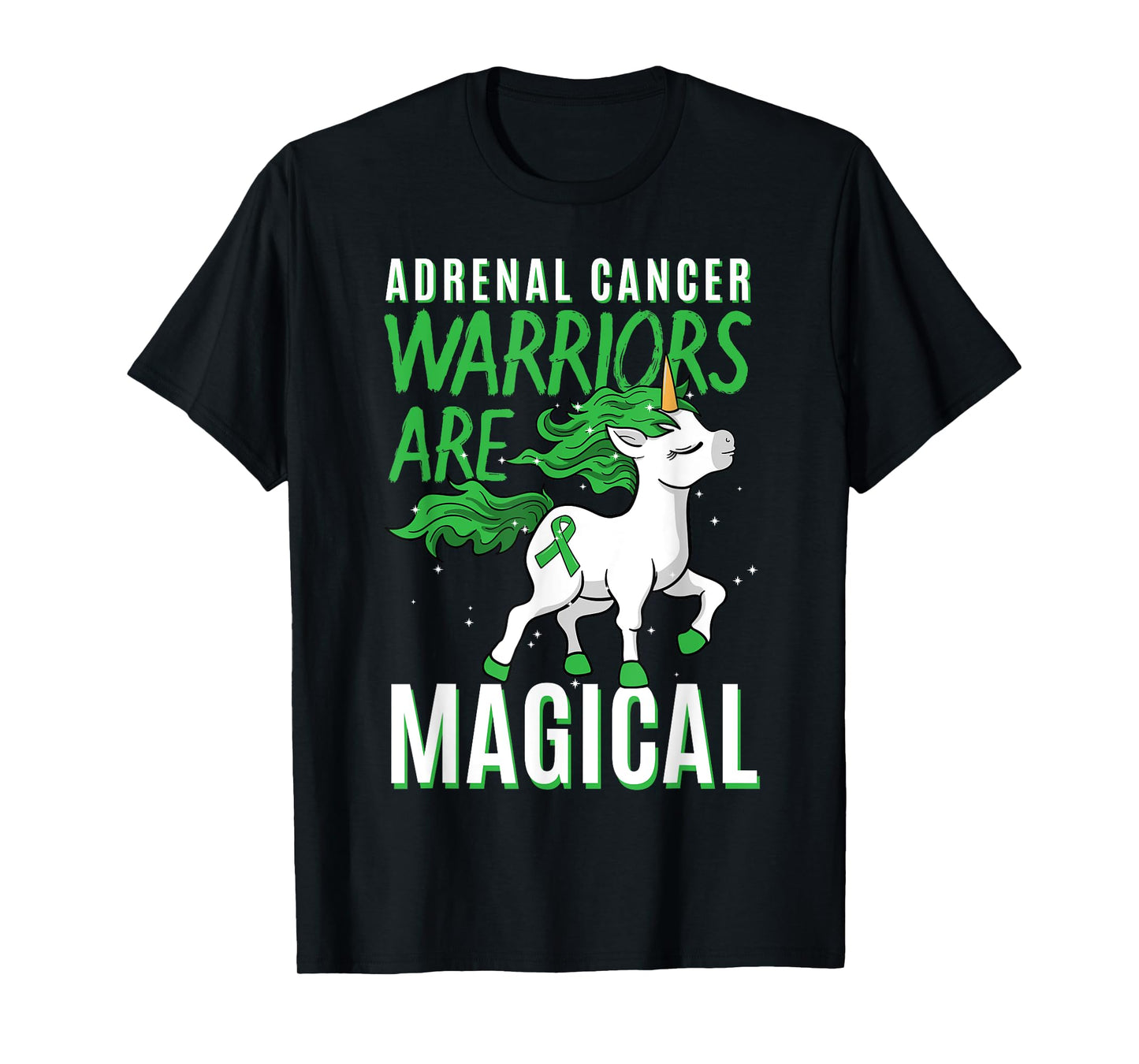Adrenal Cancer Awareness Adrenal Cortical Carcinoma Unicorn T-Shirt