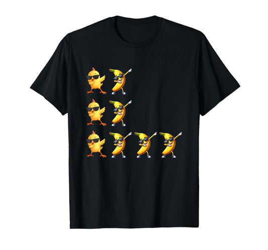 Funny Chicken Banana For Men Women Teens Kids T-Shirt