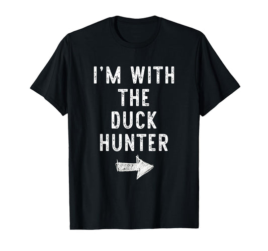 I'm With The Duck Hunter Costume Halloween Matching Couple T-Shirt