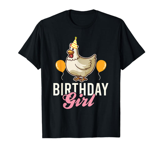 Cute Chicken Birthday Girl T-Shirt